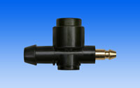 Plastic, push-button air release valve