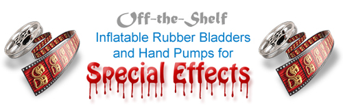 Off-the-Shelf Inflatable Rubber Bladder and Hand Pumps for Special Effects